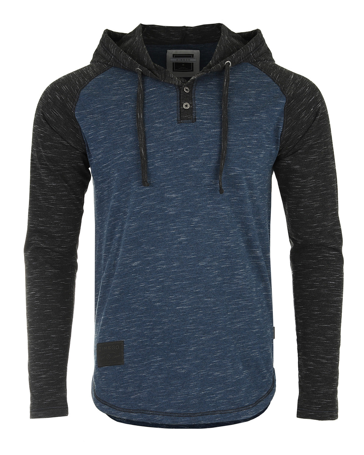 ZIMEGO Men's Hoodie Pullover Sweatshirt β Long Sleeve Athletic Casual Active Hip Hop Button Raglan Henley Shirt Hooded Top