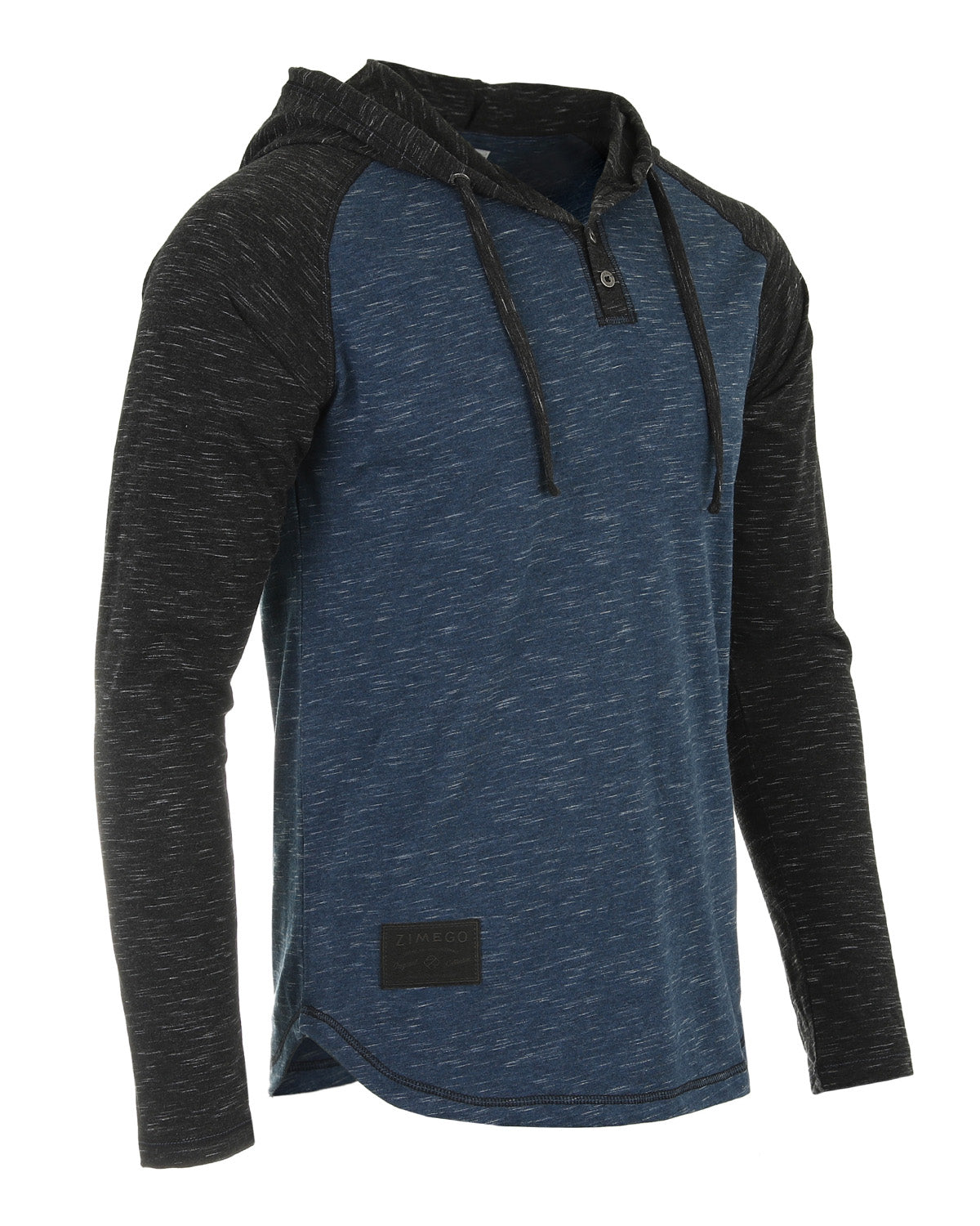ZIMEGO Men's Hoodie Pullover Sweatshirt β Long Sleeve Athletic Casual Active Hip Hop Button Raglan Henley Shirt Hooded Top